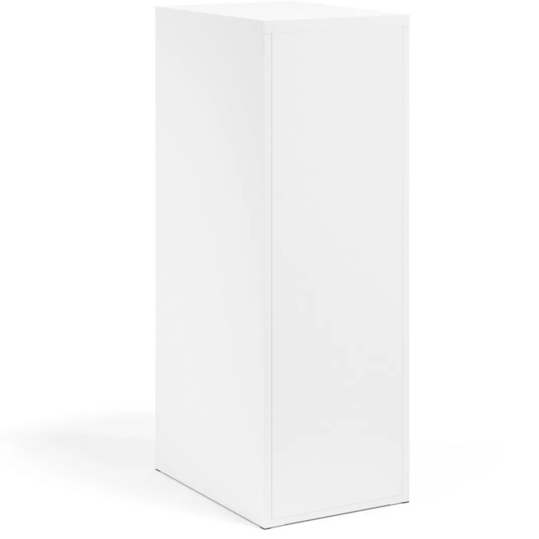 Archivador de oficina strong 4 cajones, cierre centralizado, blanco