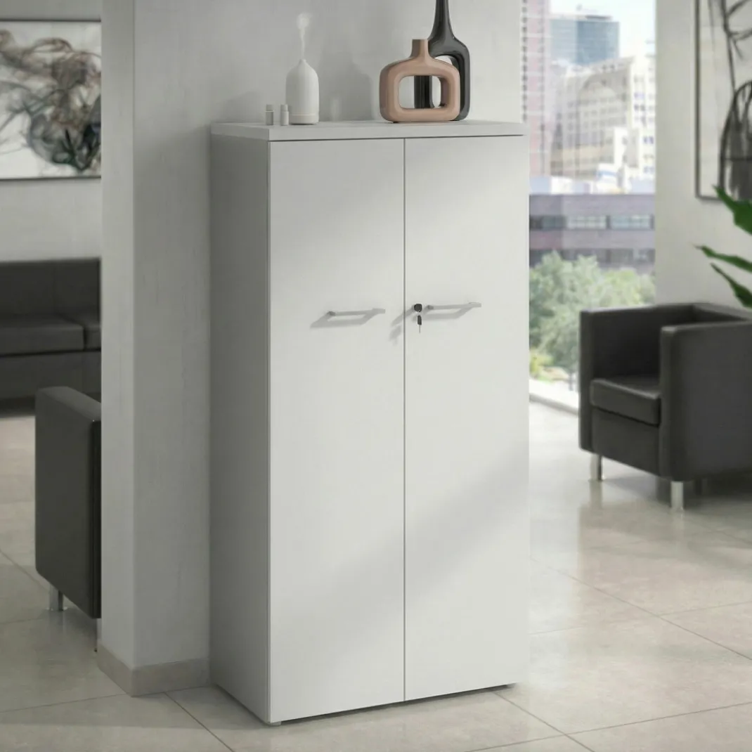 Armario de oficina Basic, medida 155x80cm con puerta
