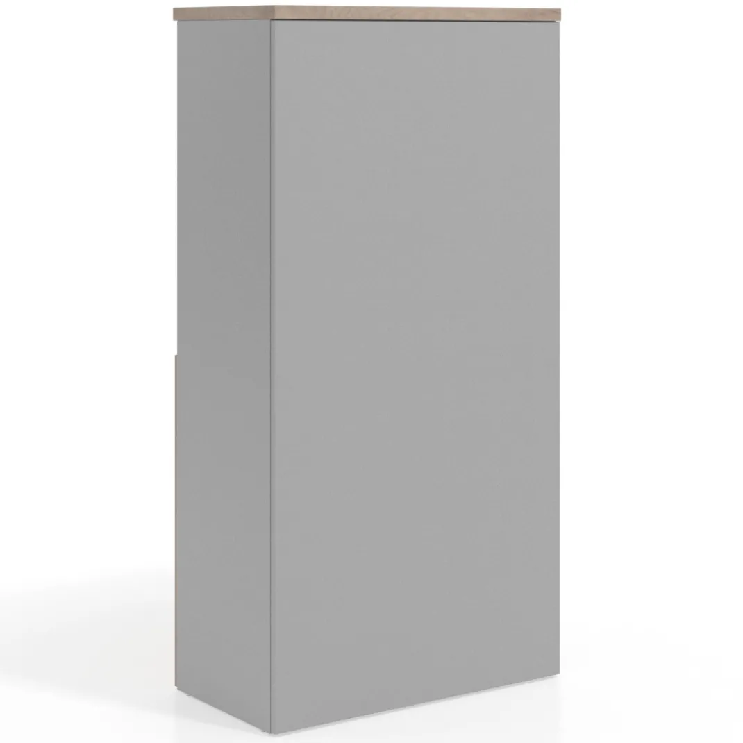 Armario de oficina Basic, medida 155x80cm con puerta baja