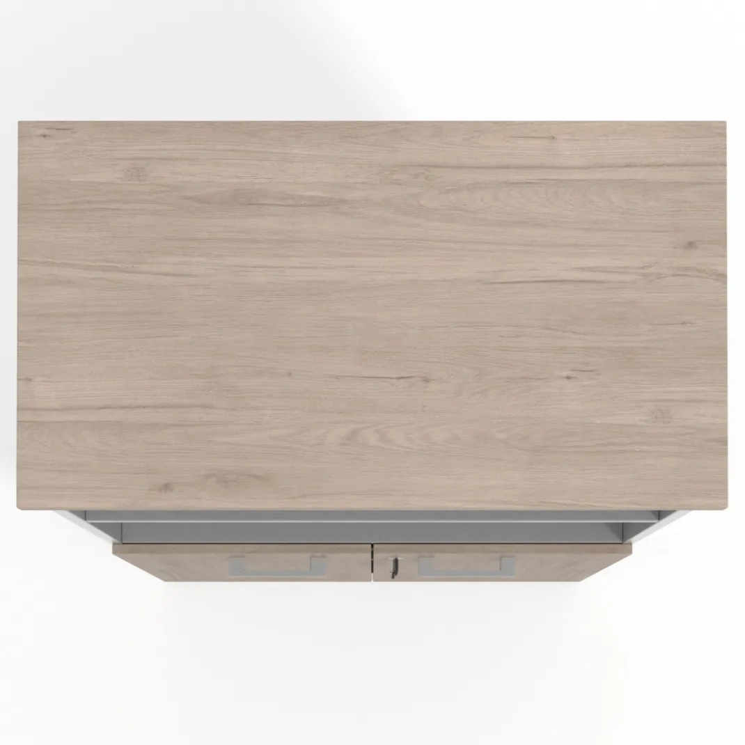 Armario de oficina Basic, medida 155x80cm con puerta baja