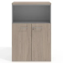Armario de oficina Basic 3 alturas, medida 116x80 con puerta baja