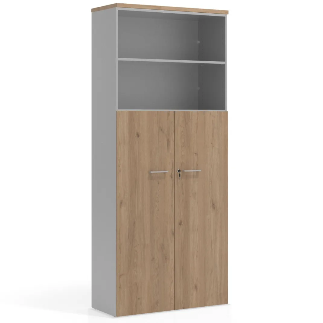 Armario de oficina Colors con puerta + estantes, medida 236x100