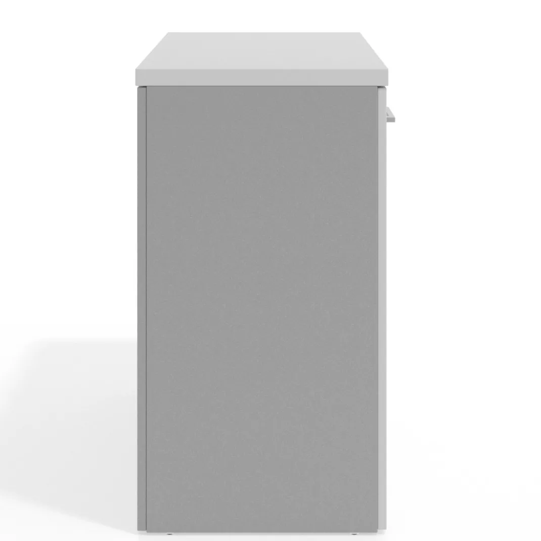 Armario de oficina Basic 2 alturas, medida 78x80 con puertas