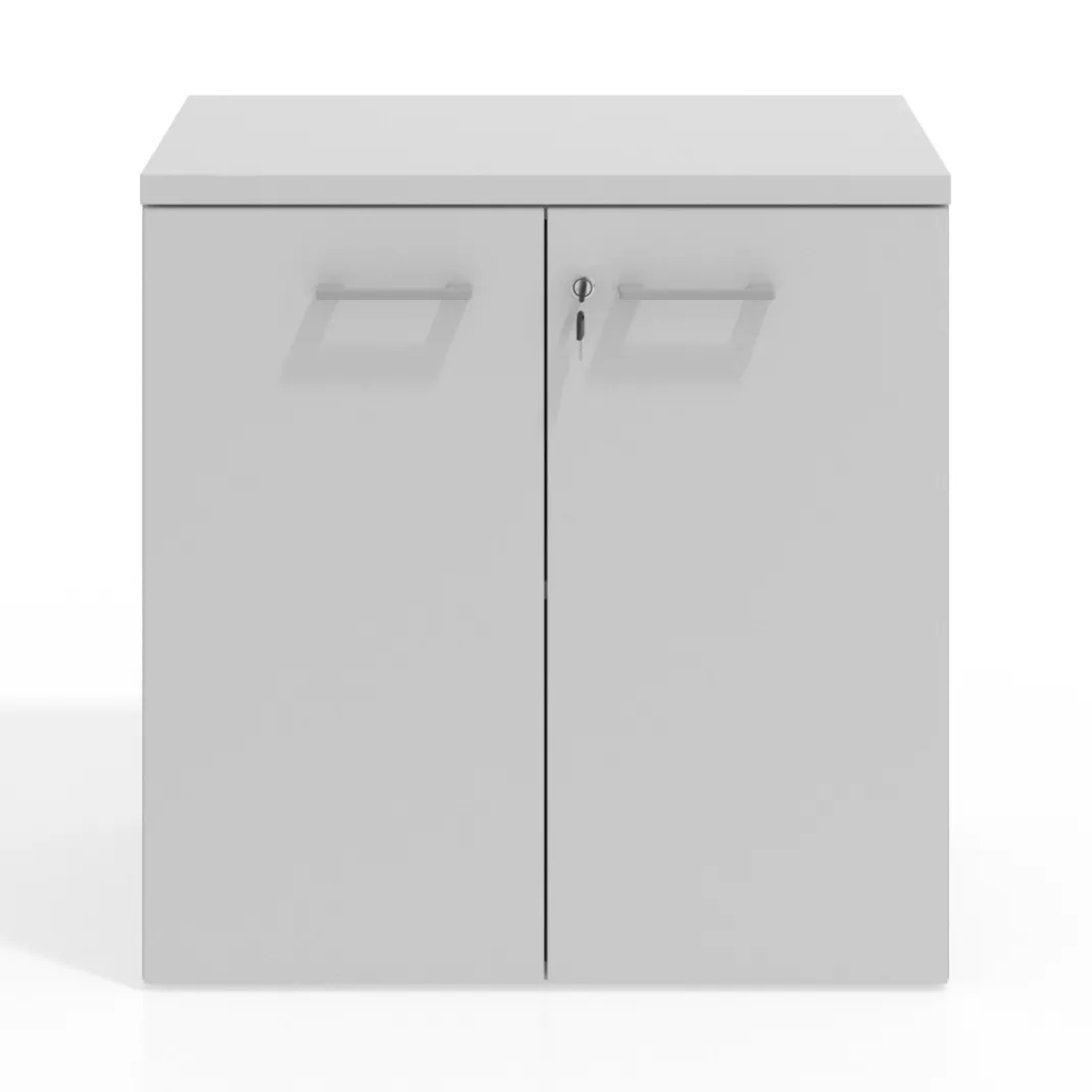 Armario de oficina Basic 2 alturas, medida 78x80 con puertas