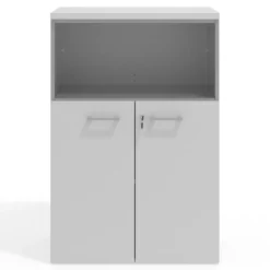 Armario de oficina Basic 3 alturas, medida 116x80 con puerta baja