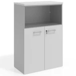 Armario de oficina Basic 3 alturas, medida 116x80 con puerta baja