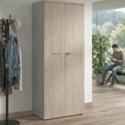 Armario de oficina Basic con puerta alta, medida 193x80