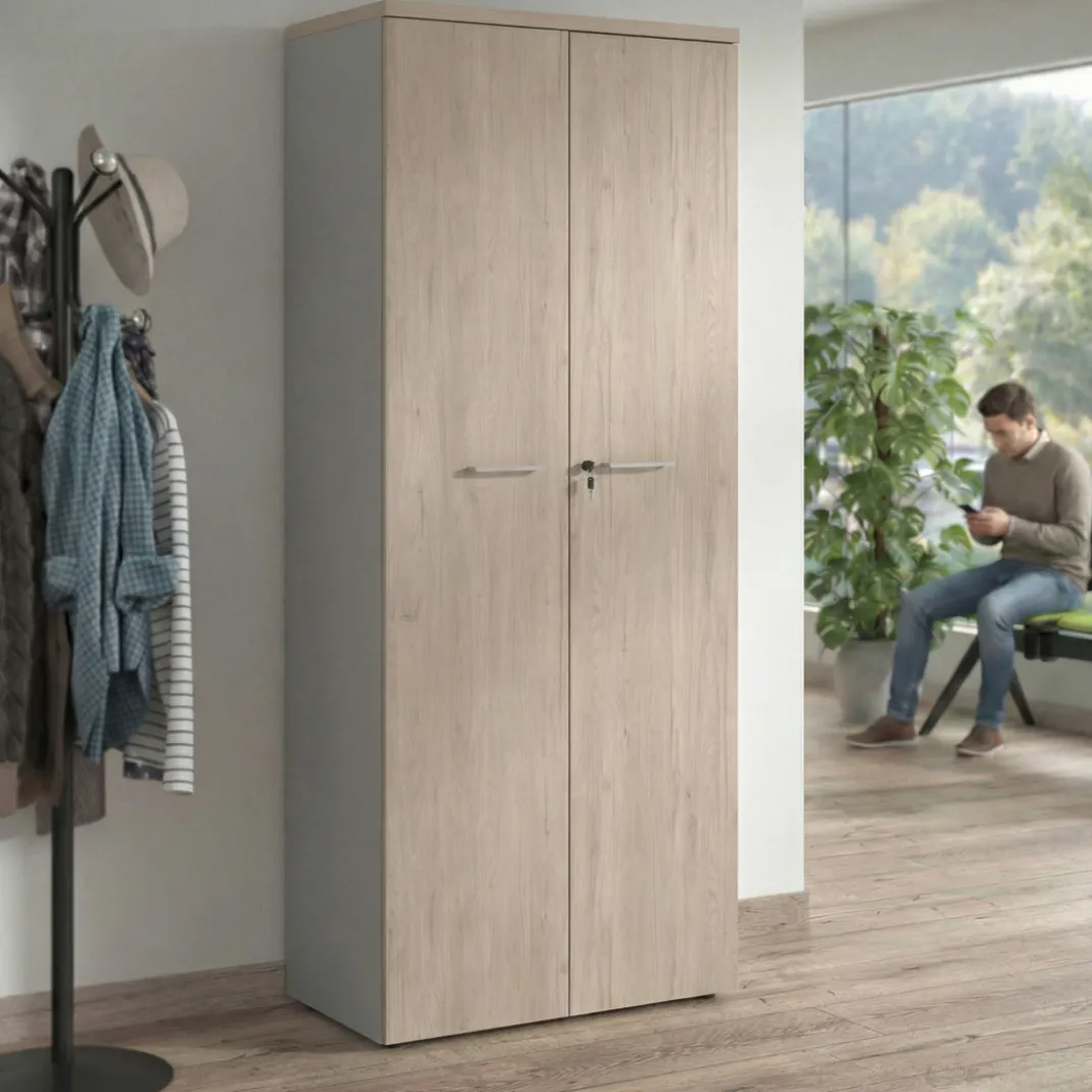 Armario de oficina Basic con puerta alta, medida 193x80
