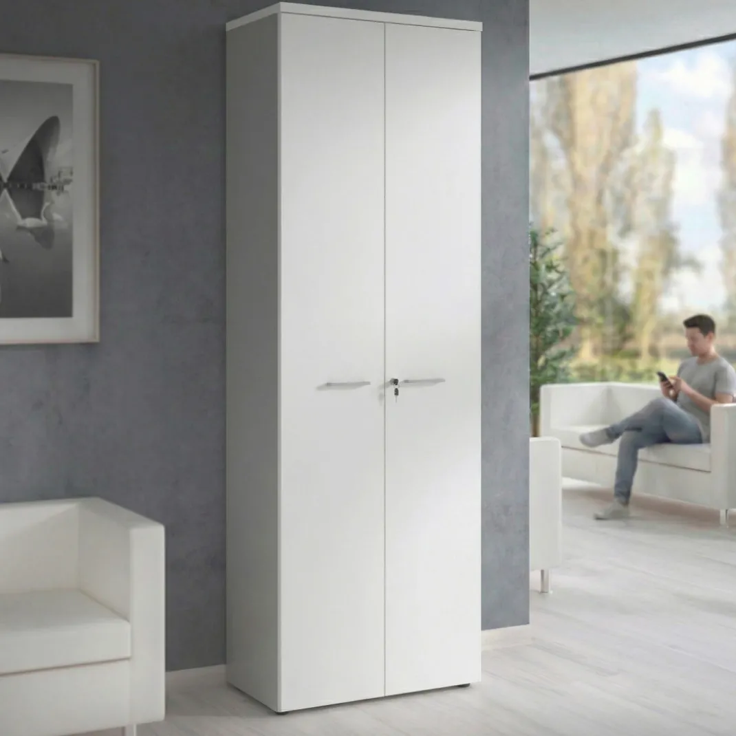 Armario de oficina Basic con puerta alta, medida 232x80