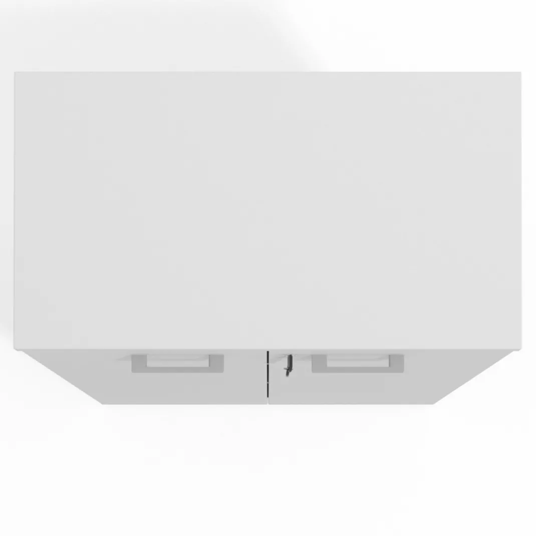 Armario de oficina Basic con puerta cerradura, medida 116x80