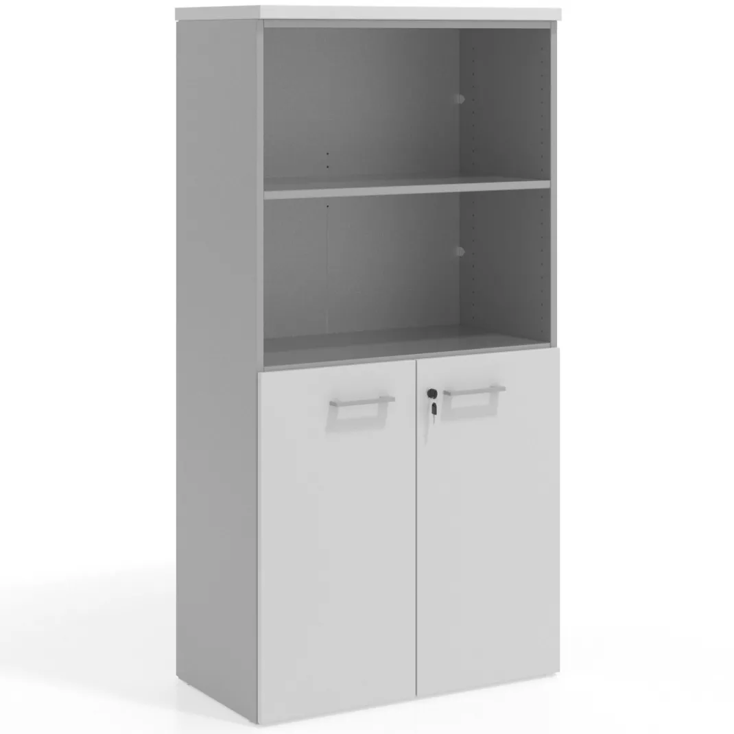 Armario de oficina Basic, medida 155x80cm con puerta baja
