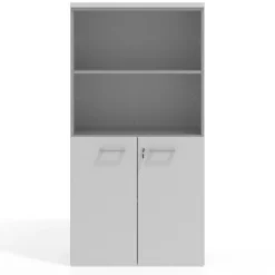 Armario de oficina Basic, medida 155x80cm con puerta baja