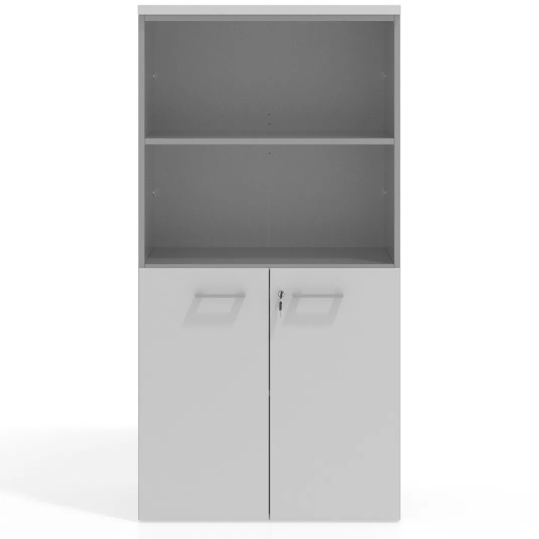 Armario de oficina Basic, medida 155x80cm con puerta baja