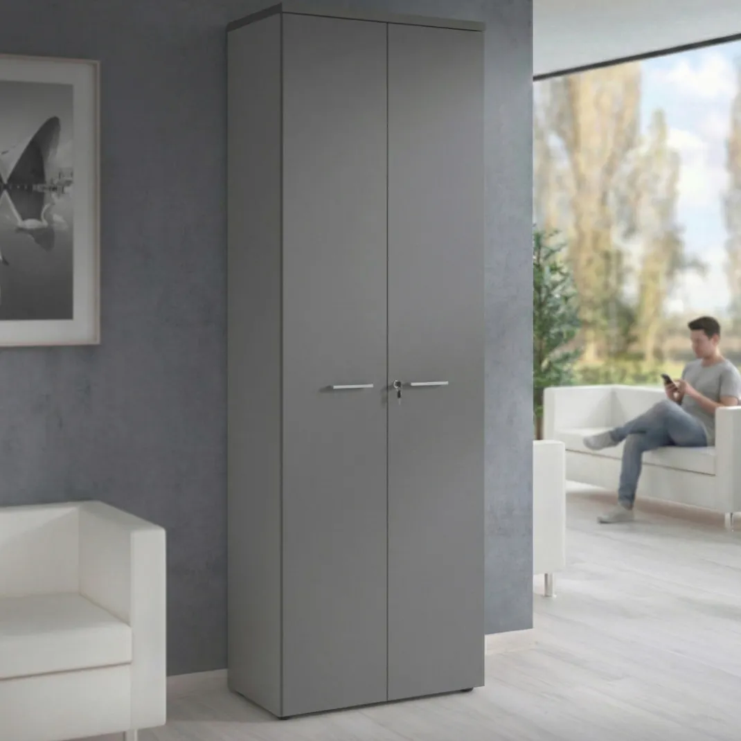 Armario de oficina Colors con puerta alta, medida 236x80