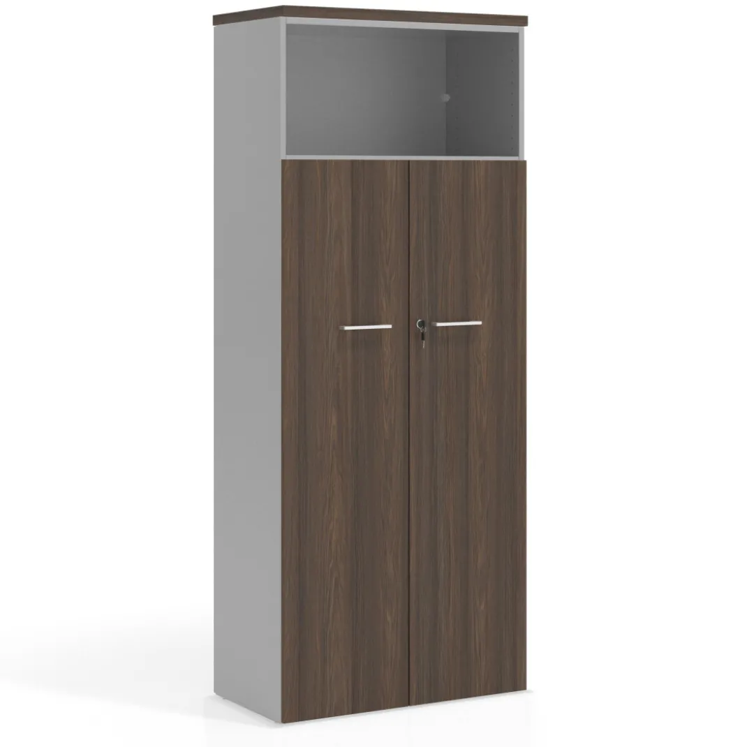 Armario de oficina Colors con puerta y repisa superior, medida 193x80