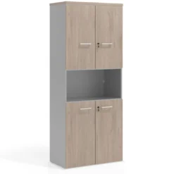 Armario de oficina Colors con doble puerta mediana, medida 193x80