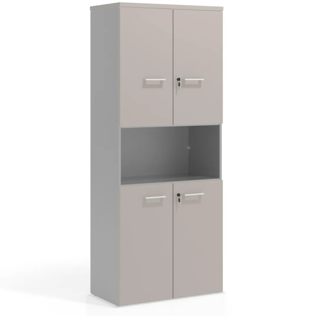 Armario de oficina Colors con doble puerta mediana, medida 193x80