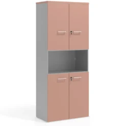 Armario de oficina Colors con doble puerta mediana, medida 193x80