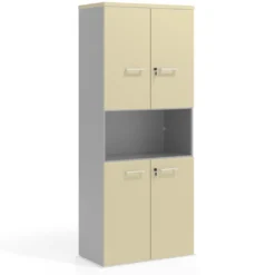 Armario de oficina Colors con doble puerta mediana, medida 193x80