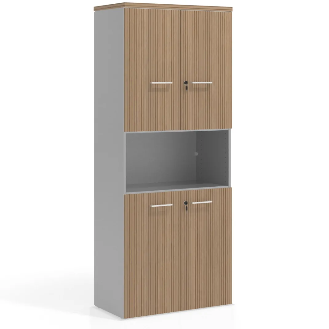 Armario de oficina Colors con doble puerta mediana, medida 193x80