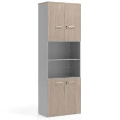 Armario de oficina Colors con doble puerta mediana, medida 193x80