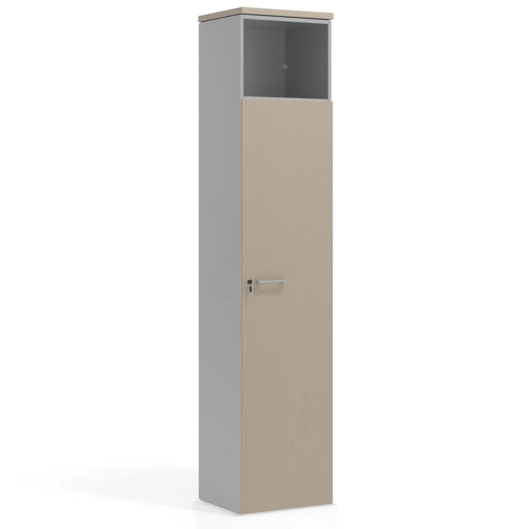 Armario de oficina Colors con puerta+ repisa, medida 236x50