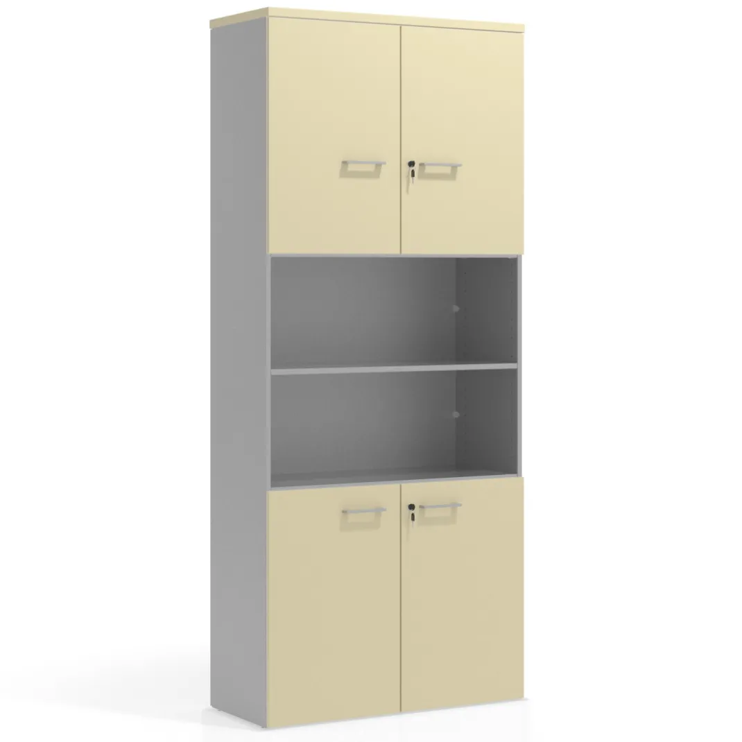 Armario de oficina Colors con doble puerta pequeña, medida 236x100