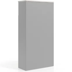 Armario de oficina Colors con puerta y repisa superior, medida 193x50
