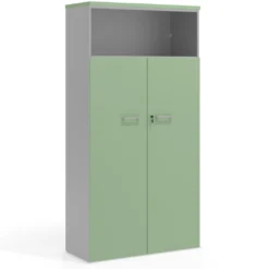Armario de oficina Colors con puerta y repisa superior, medida 193x50