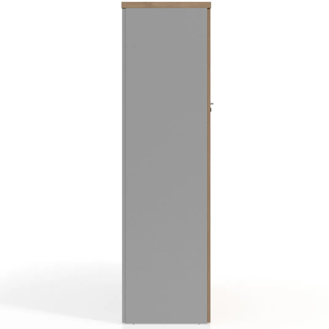Armario de oficina Colors con puerta + estantes, medida 236x100