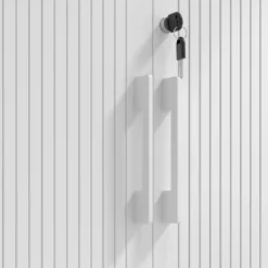 Armario de persiana Strong 109x92cm, estructura blanca