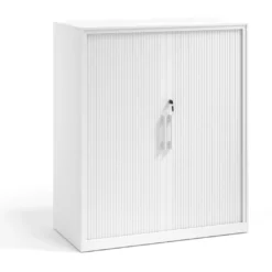 Armario de persiana Strong 109x92cm, estructura blanca