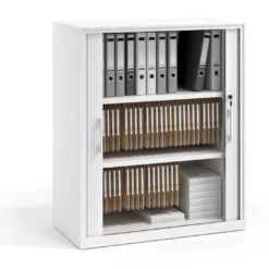 Armario de persiana Strong 109x92cm, estructura blanca