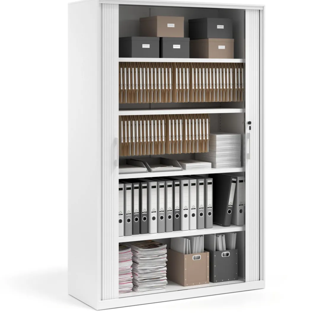 Armario de persiana Strong 185x120cm, estructura blanca