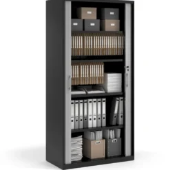 Armario de persiana Strong 185x92cm, estructura negro