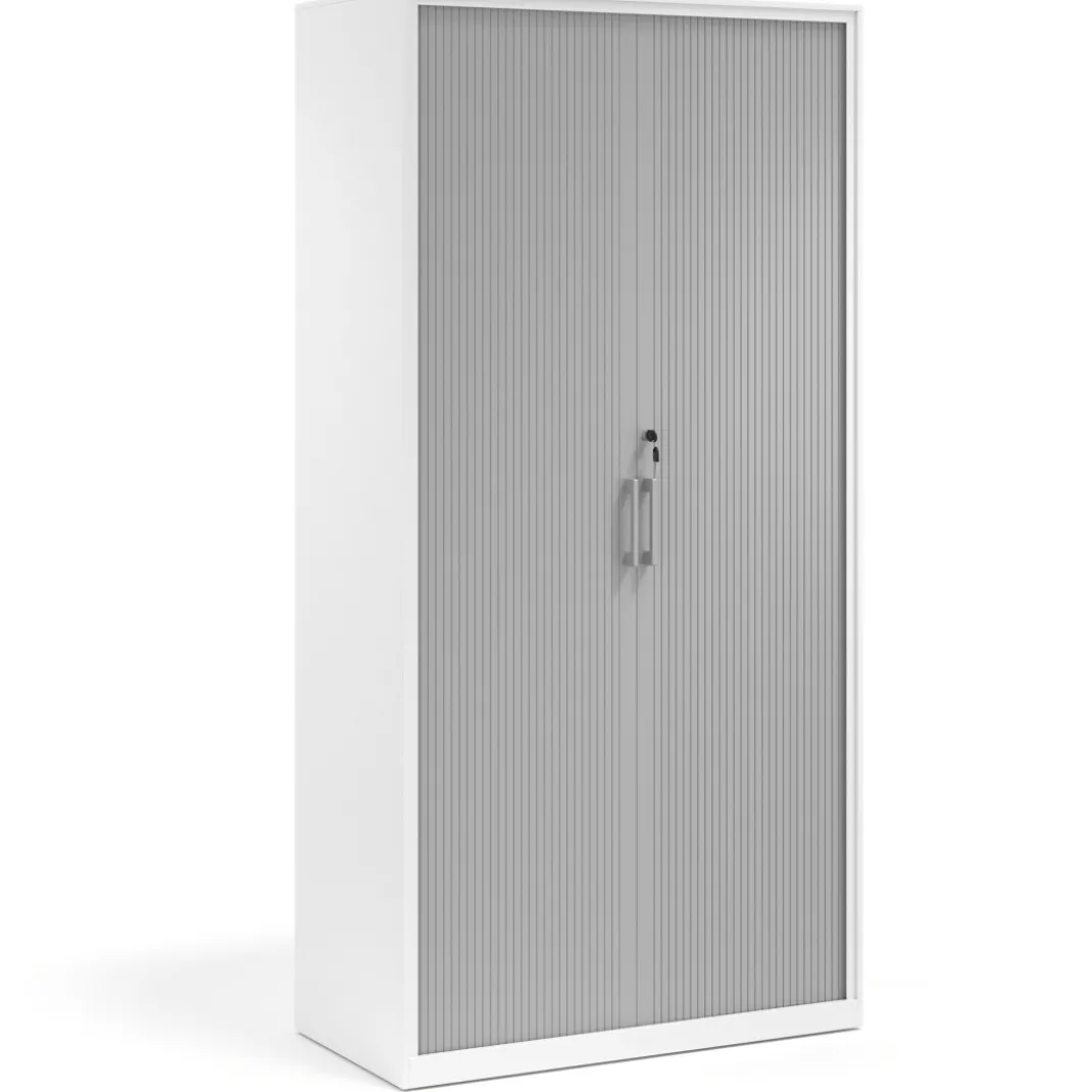 Armario de persiana Strong 185x92cm, estructura blanca