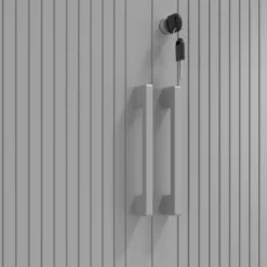 Armario de persiana Strong 185x120cm, estructura blanca