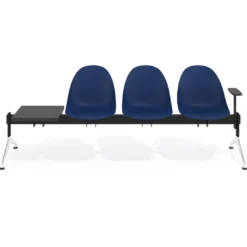 Bancada Sala de Espera Flow 3 asientos + mesa pata aluminio lúcido