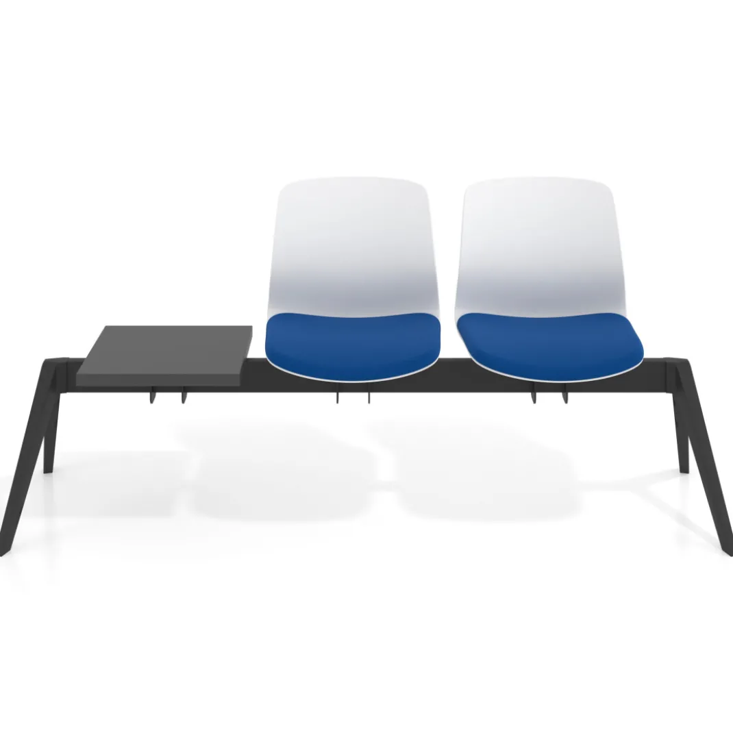 Bancada Sala de Espera Nexus 2 asientos + mesa, pata nylon