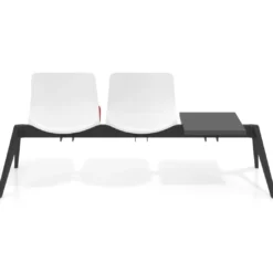 Bancada Sala de Espera Nexus 2 asientos + mesa, pata nylon