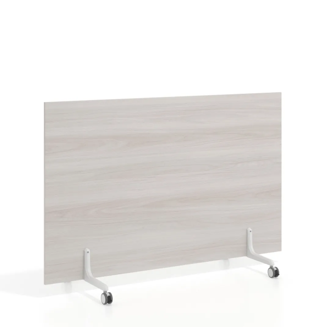 Biombo separador pared móvil Hover en melamina, posición horizontal, alto 100cm
