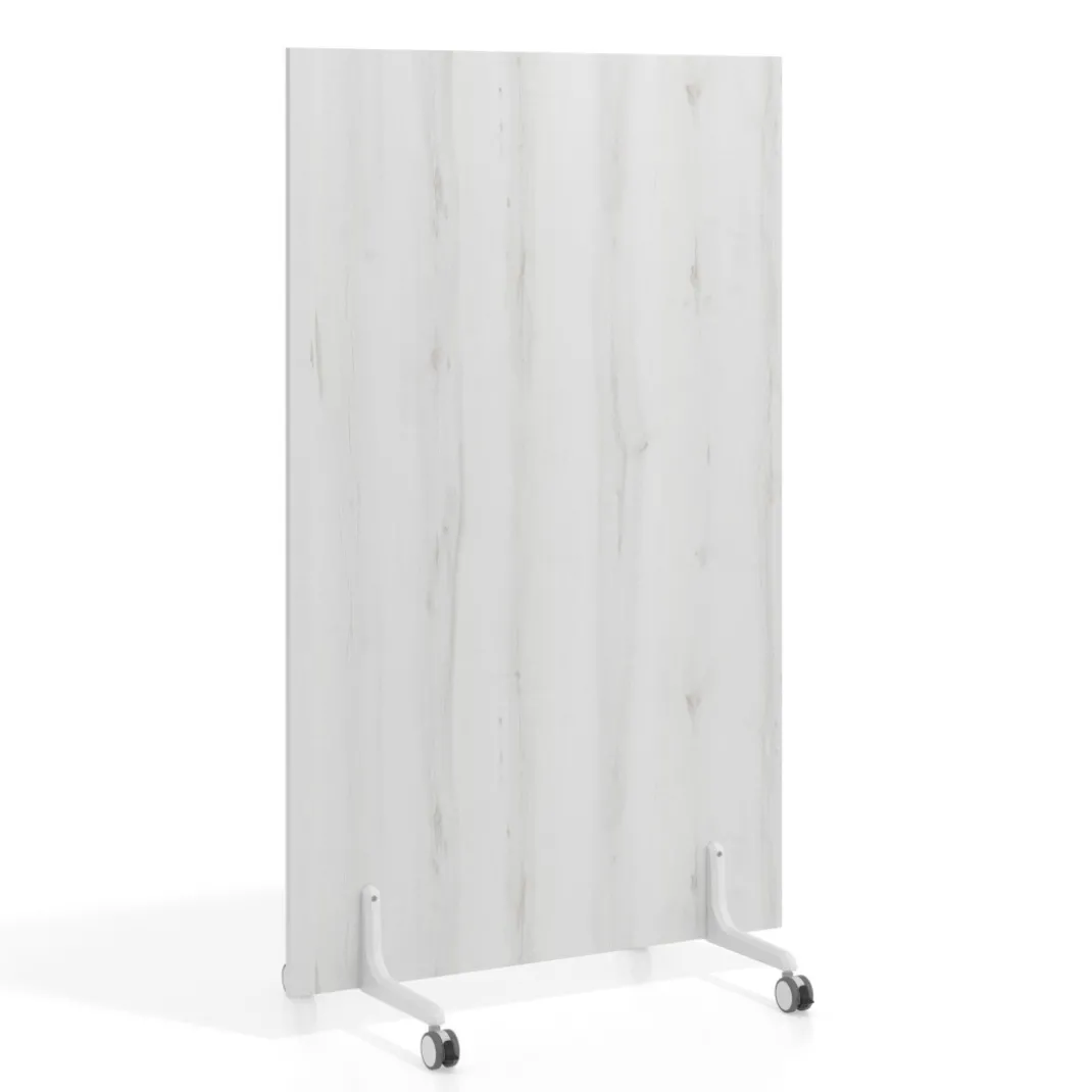 Biombo separador pared móvil Hover en melamina, posición vertical, ancho 80cm