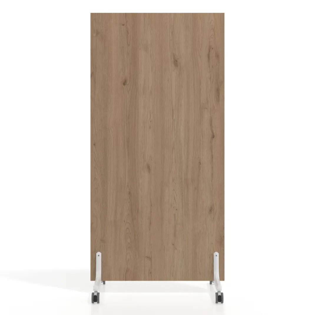 Biombo separador pared móvil Hover en melamina, posición vertical, ancho 80cm