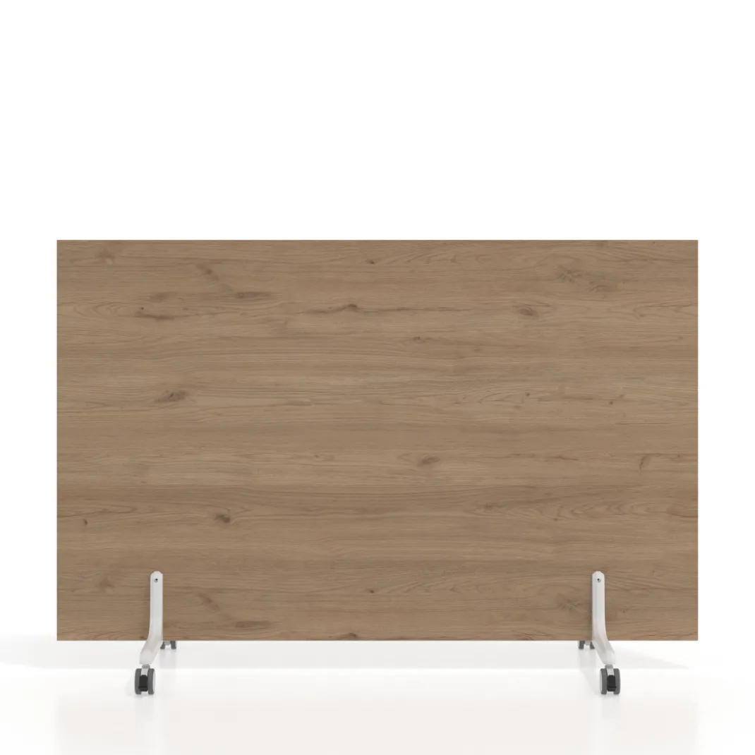 Biombo separador pared móvil Hover en melamina, posición horizontal, alto 100cm
