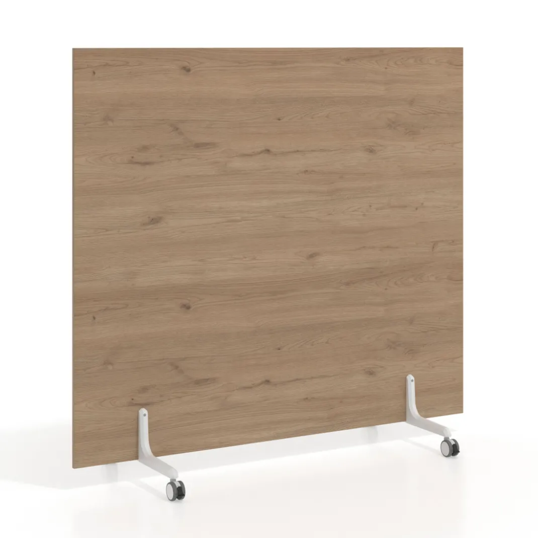 Biombo separador pared móvil Hover en melamina, posición horizontal, alto 100cm