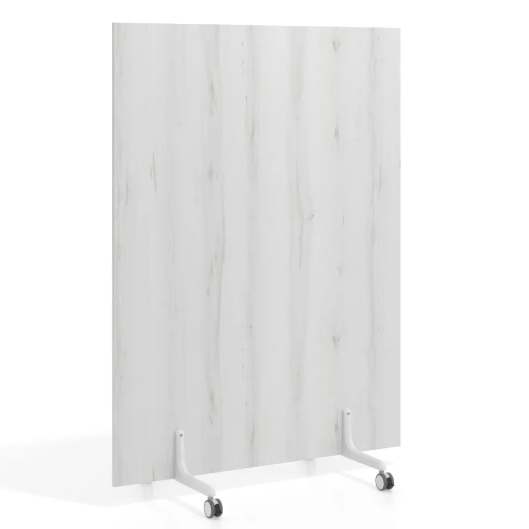 Biombo separador pared móvil Hover en melamina, posición vertical, ancho 80cm