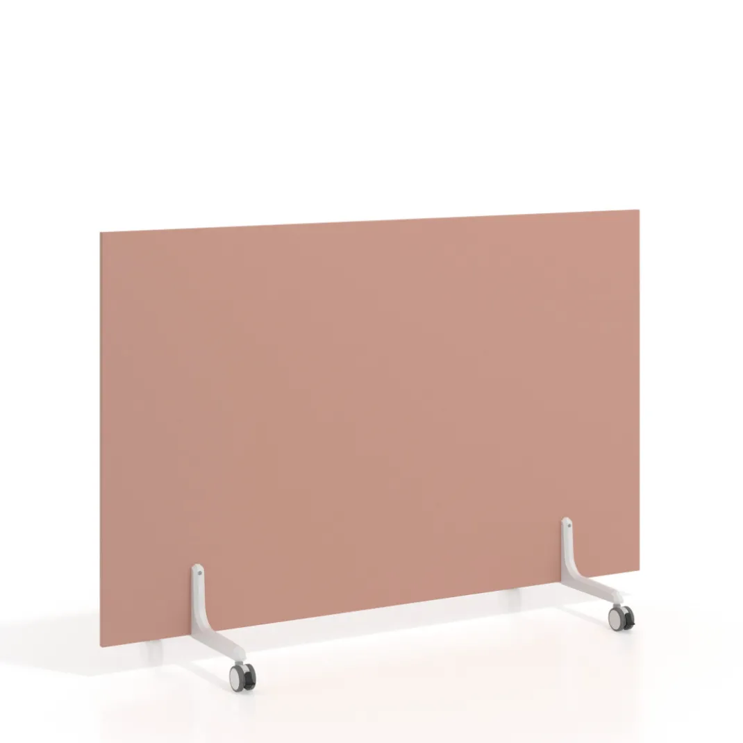 Biombo separador pared móvil Hover en melamina, posición horizontal, alto 100cm