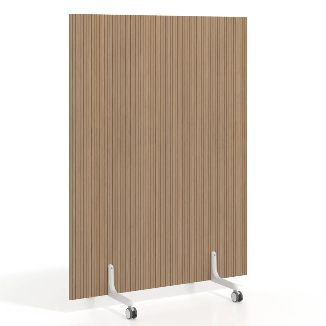 Biombo separador pared móvil Hover en melamina, posición vertical, ancho 100cm