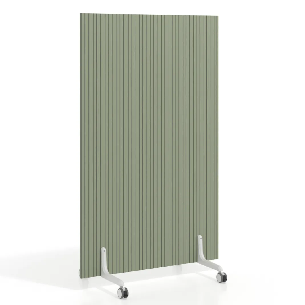 Biombo separador pared móvil Hover en melamina, posición vertical, ancho 100cm