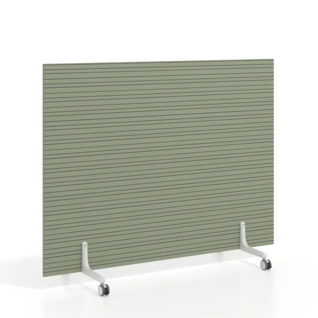 Biombo separador pared móvil Hover en melamina, posición vertical, ancho 140cm